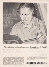 Curtiss-Wright 1959 Vintage Print Ad Air Force Flight Simulator Tech