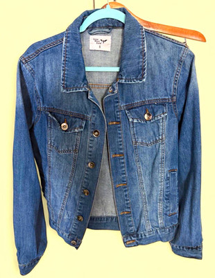 Cedar Wood State Blue Basic Jacket S Button Front Pockets Short