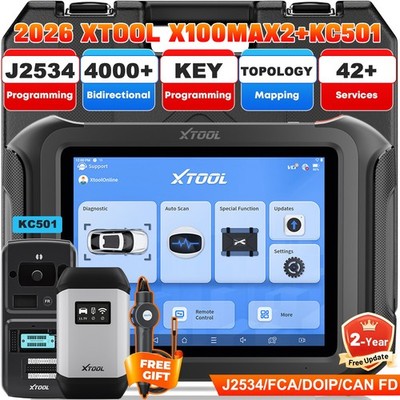 2026 XTOOL X100 MAX2 J2534 ECU Programming +KC501 Key Programmer Diagnostic Tool