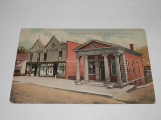 RICHWOOD WV CARTOLINA EPOCA 1907 1915 RICHWOOD STORE COMPANY BANCA NAZIONALE
