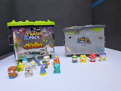 Trash Pack Dunk n Dumpster Playset; Dumpster Tin; 4 Exclusive, 16 Total Figures 