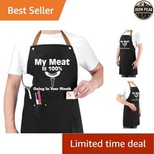 Funny Chef Apron D My Meat Is 100 Going in Your Mouth 31 x 27 in BBQ