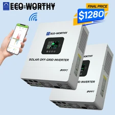 ECO-WORTHY 10KW Solar Hybrid Inverter 48V DC 120V-240V AC Split Phase Inverter