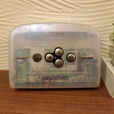 Sony Walkman WM-EK1 Clear Body Cassette Player Powers On No Playback Junk