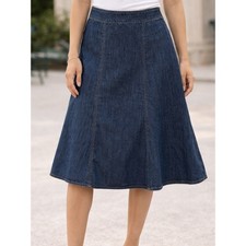 Vintage 90 s Jean Midi Skirt Women s Westport Denim Blue Size 12 High Rise