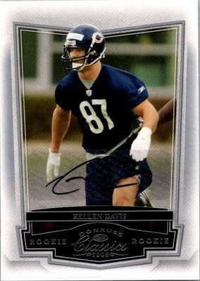 Kellen Davis #/499 2008 Donruss Classics Autograph/Signed/Auto #240 Bears Rookie
