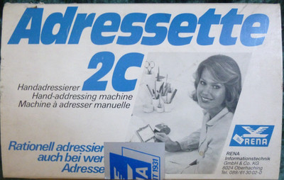 Rena Adressette 2c Handadressierer Adressierer 1 Stück NEU