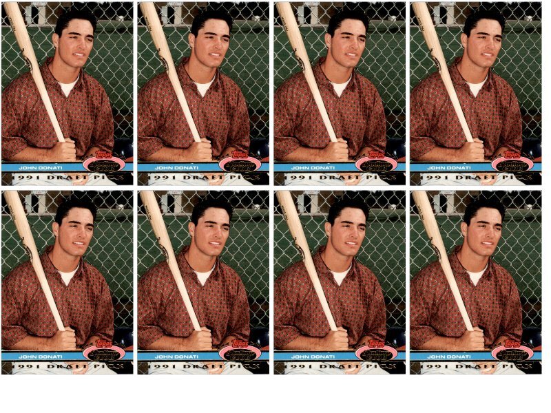 (8) 1992 Stadium Club Dome #37 John Donati RC California Angels Card Lot