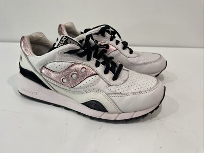 Saucony Shadow 6000 Women's White Pink Leather Running