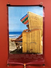 Vtg 1970's Original Promocion Del Turismo Spain Poster ~ Espana Islas Canarias