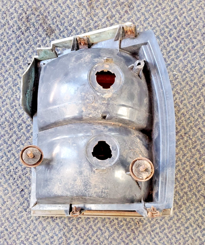 1981-82 Oldsmobile Delta 88 Royale LH Taillight Lense with Chrome Bezel Housing - Picture 7 of 9