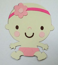 Baby Girl Die Cut Paper Scrapbook Embellishment