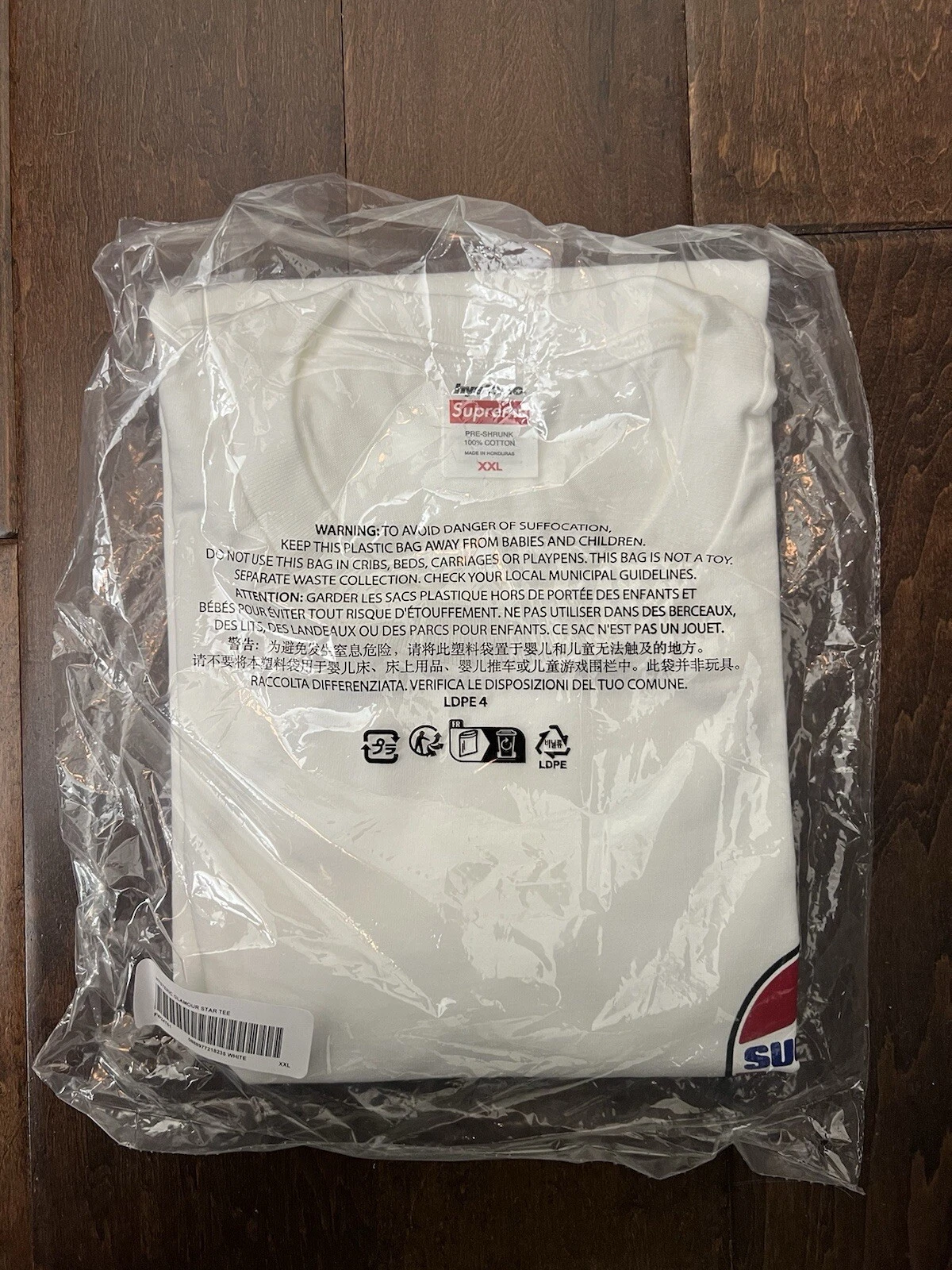 Tee shirt blanc Supreme FW24 Hystérique Glamour Pin Up taille XXL neuf EN MAIN