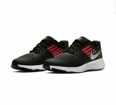 Nike Star Runner 907257-004 Kids Size Black/Metallic Silver