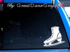 Figure Skate (Custom Available) -Vinyl Decal Sticker -Color Choice -HIGH QUALITY