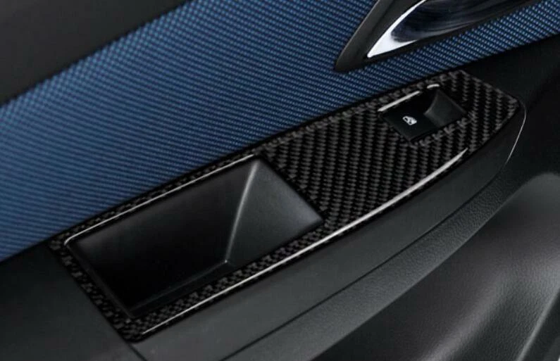 Panel de bloqueo de elevación de ventana de vidrio para Chevrolet Cruze 2010-15 vinilo fibra de carbono Foto 3 de 4