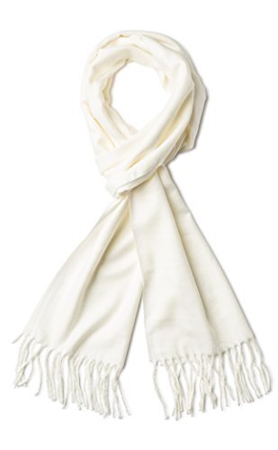 VERONZ Super Soft Classic Cashmere Feel Winter Scarf White - Bild 1 von 3