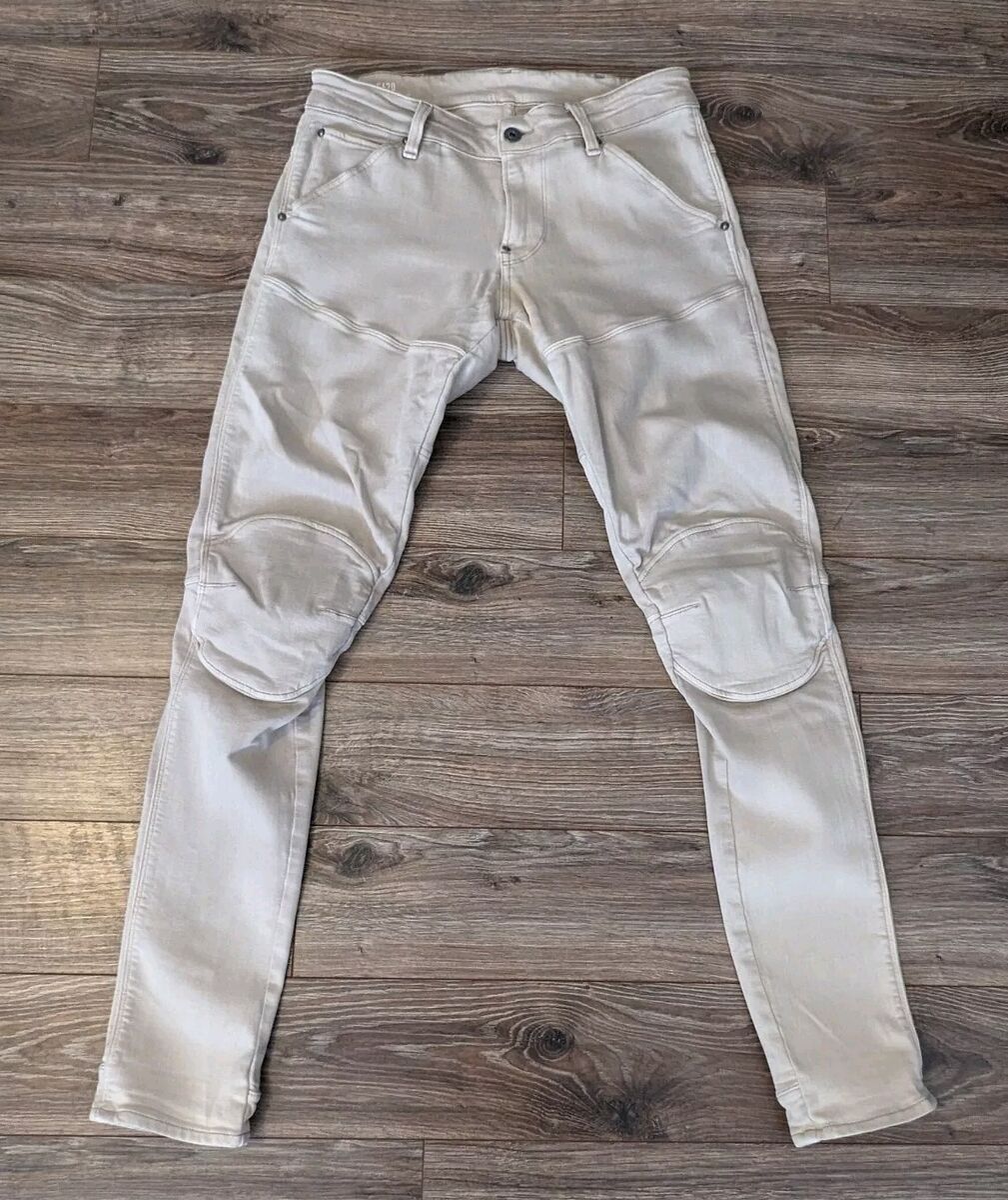 G-Star Raw 5620 3D Pants Mens Beige Super Slim Chinos G-Star Raw 5620 3D Pants Mens Beige Super Slim Chinos