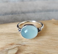 Aquamarine Ring 925 Sterling Silver Ring Gift for her All Size MO