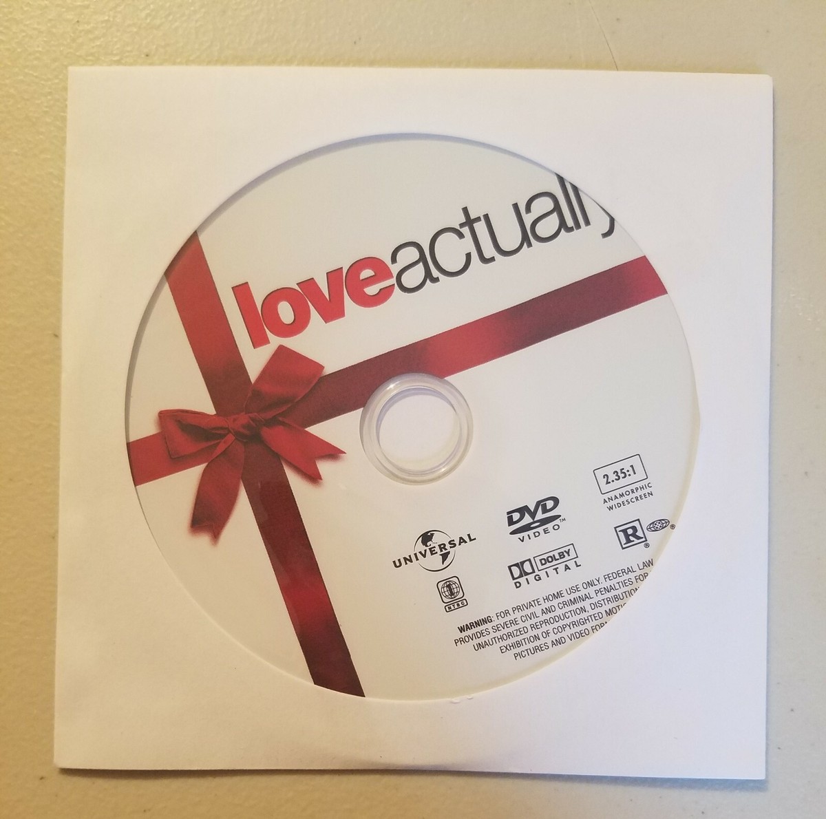 Love Actually (DVD, 2004, Widescreen Edition) Hugh Grant & Liam