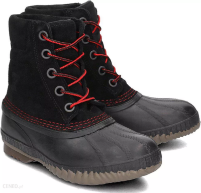 Sorel Kid's Boots Youth Cheyanne II Lace Black/Mountain Red NY2673
