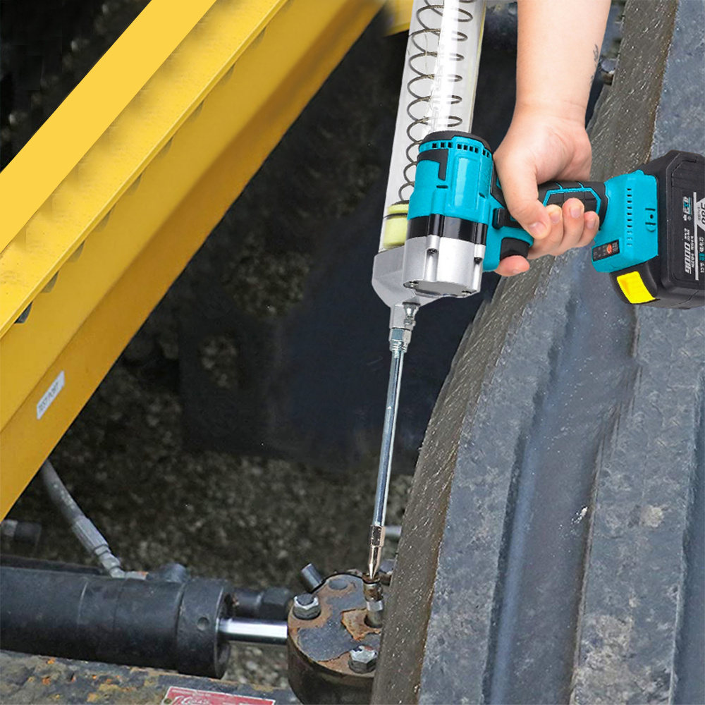 Brushless Electric Caterpillar Grease Gun 600cc Cartridges 12000PSI