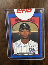Yoelqui Cespedes 2021 Topps Heritage Minors Real One Blue Black SP # /25 AUTO