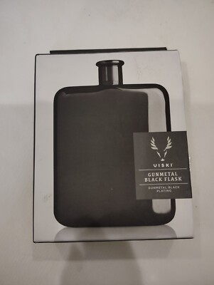 6.OZ VISKI Gunmetal Black Flask