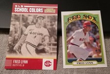 Fred Lynn Insert Lot (2) - Contenders Old School Colors, Topps '72 Mini