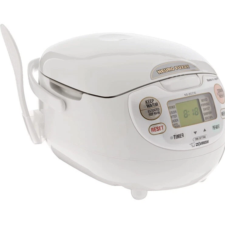 Zojirushi, Made in Japan Neuro Fuzzy Rice Cooker, 5.5-Cup, Premium White