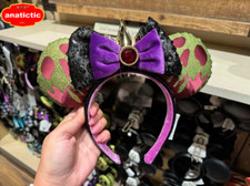 Disney Parks Snow White Evil Queen Poison Apple Minnie Mouse Ears Headband NWT