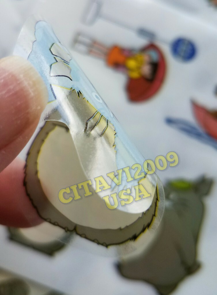 TOTORO STICKER SET OF 10 TRANSLUCENT WATERPROOF DECOR DECAL ANIME