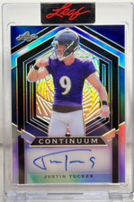 Justin Tucker 2023 Leaf Continuum Autograph Auto #'d 9/25 - BALTIMORE RAVENS