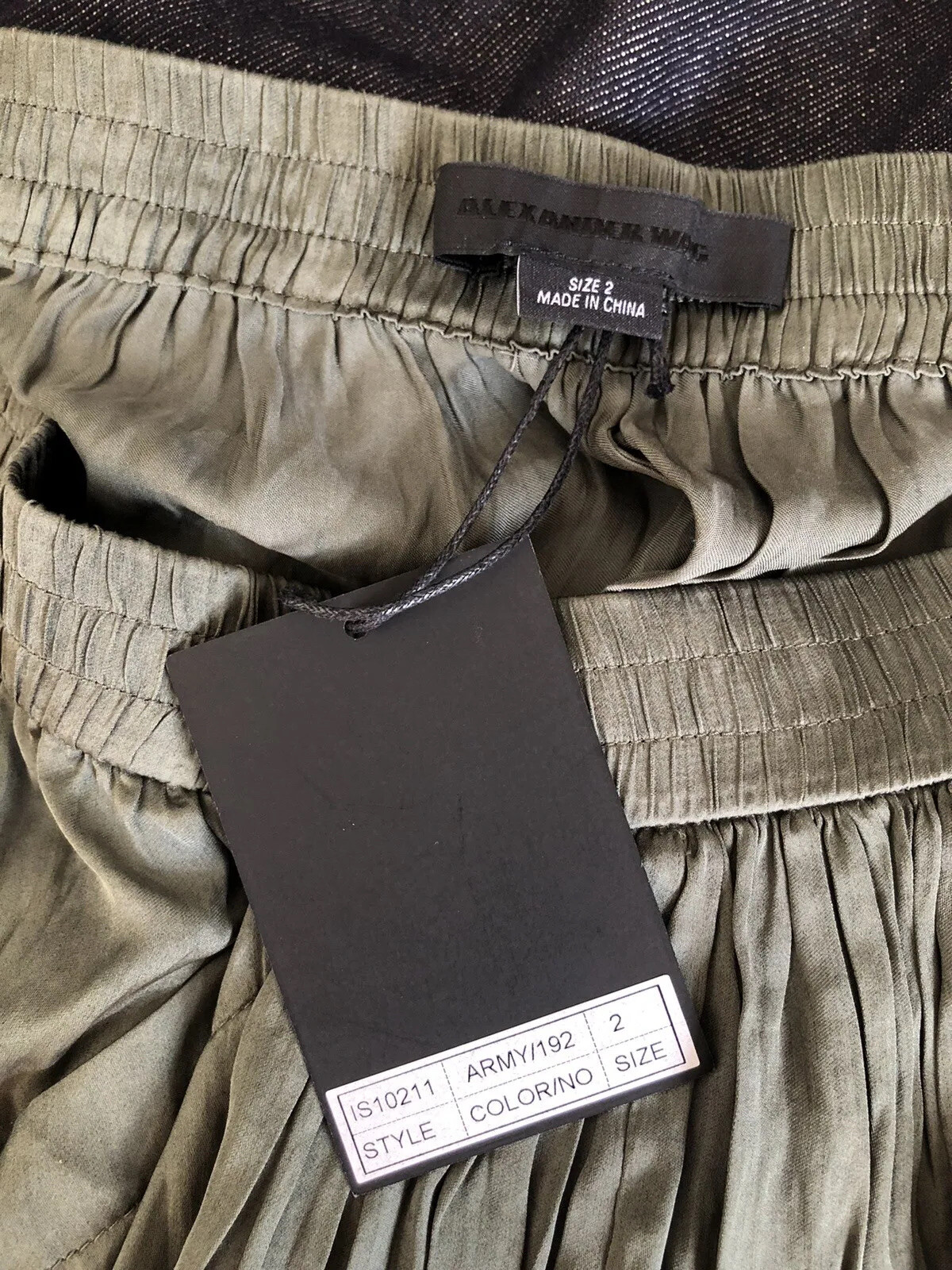 Alexander Wang Shorts Skort Army Khaki Olive  Size 2 Designer image 5
