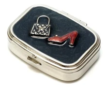 Speert Compact, Durable & Portable Metal Clasp Designer Colorful Art Pill Boxes