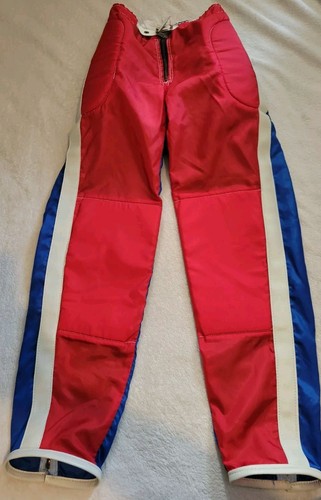 Vintage Laguna BMX Padded Riding Pants Red White Blue READ