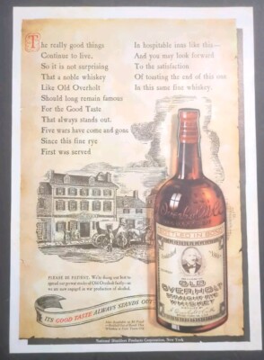 Пару постеров старой рекламы алкоголя. Виски Old Overholt (США) Здравствуйте, уважаемые, Приятного, времени, суток