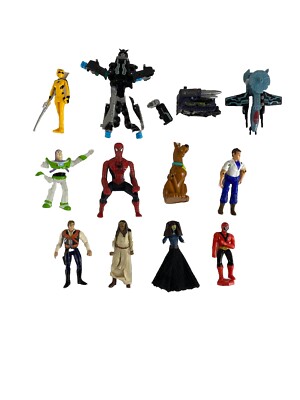 Action Figures Lot - Transformers, Power Rangers, Star Wars, Buzz, Spider Man