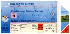 Ticket EURO 2000 #09 Italy - Belgium