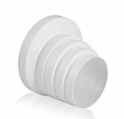 Kanalrohr Reduzierstück PVC 100mm 110mm 120mm 125mm 150mm Dunstabzugshaube mehrstufig