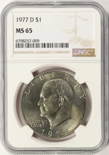 1977-D Eisenhower Dollar Ike $1 NGC MS65