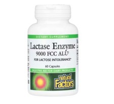 Natural Factors, Lactase Enzyme, 9,000 FCC ALU, 60 Capsules