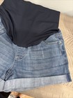Time And Tru Maternity Jean Shorts Womens Size Small (4-6) Short Roll Cuff — photo 2