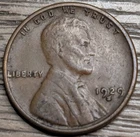 1929 S Lincoln Wheat Cent - AU