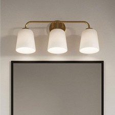 Bredela 23 in. 3-Light Brushed Gold Farmhouse...