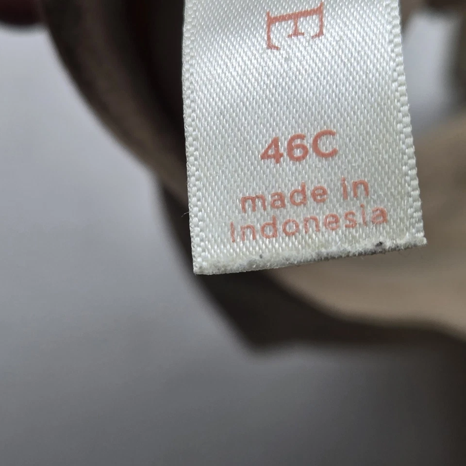 Cacique Women Bra 46C Beige Lightly Lined T Shirt Underwired Bow READ - Image 4 of 4