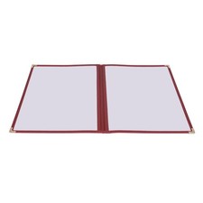WeChef 30 Nontoxic Restaurant Menu Cover 8.5x11 2 Page 4 View Double Fold Stitch