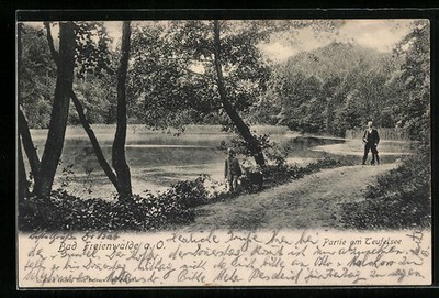 Postcard Bad Freienwalde, Teufelsee 1905 
