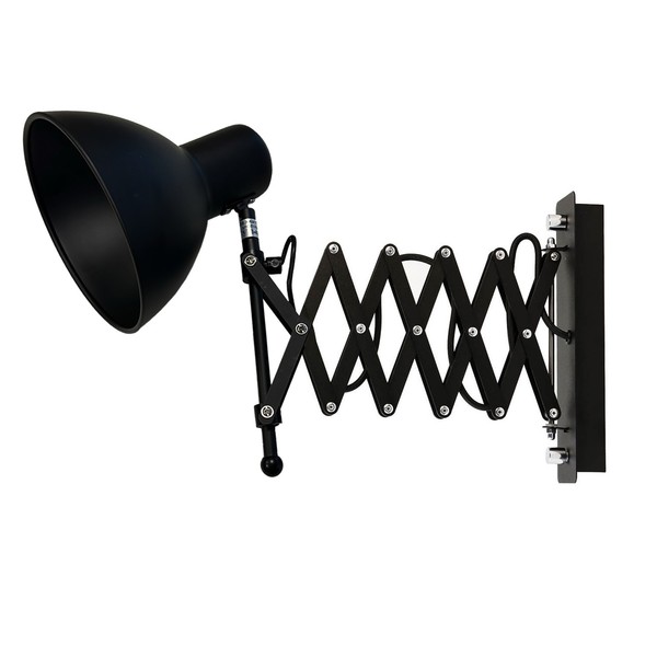 Wandlampe Ausziehbar Schwenkbar E27 Wandleuchte Schwarz BüRolampe-image