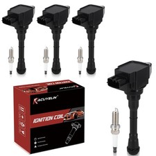 UF659 Ignition Coil Pack and Double Iridium Spark Plugs Set of 4 Compatible w...